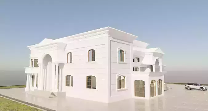 3d vaill house with car