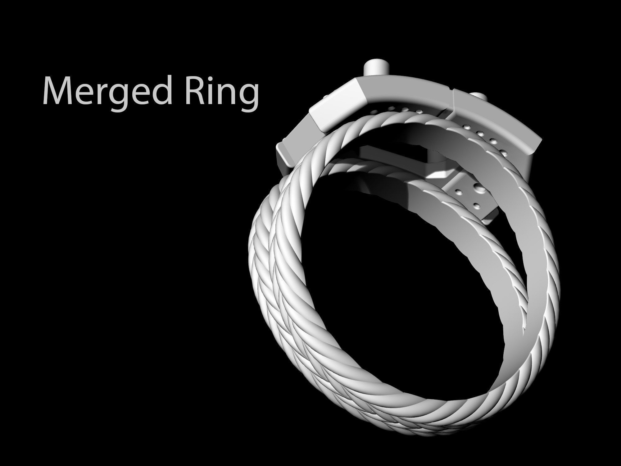 Brilliant Braid Ring 3D print model_14