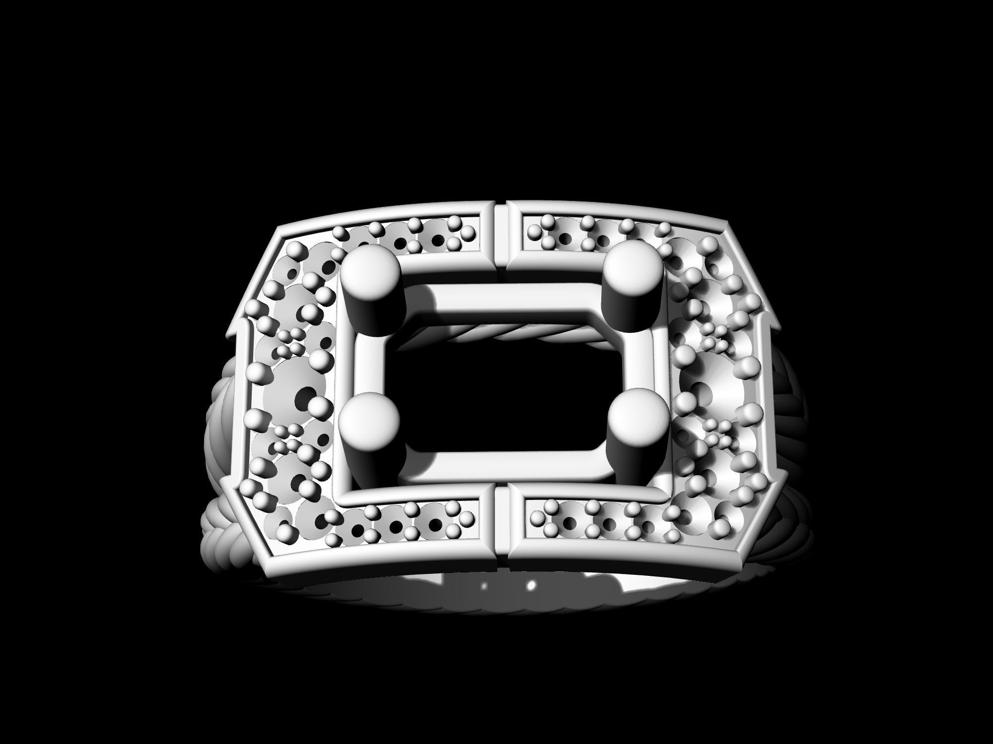 Brilliant Braid Ring 3D print model_11