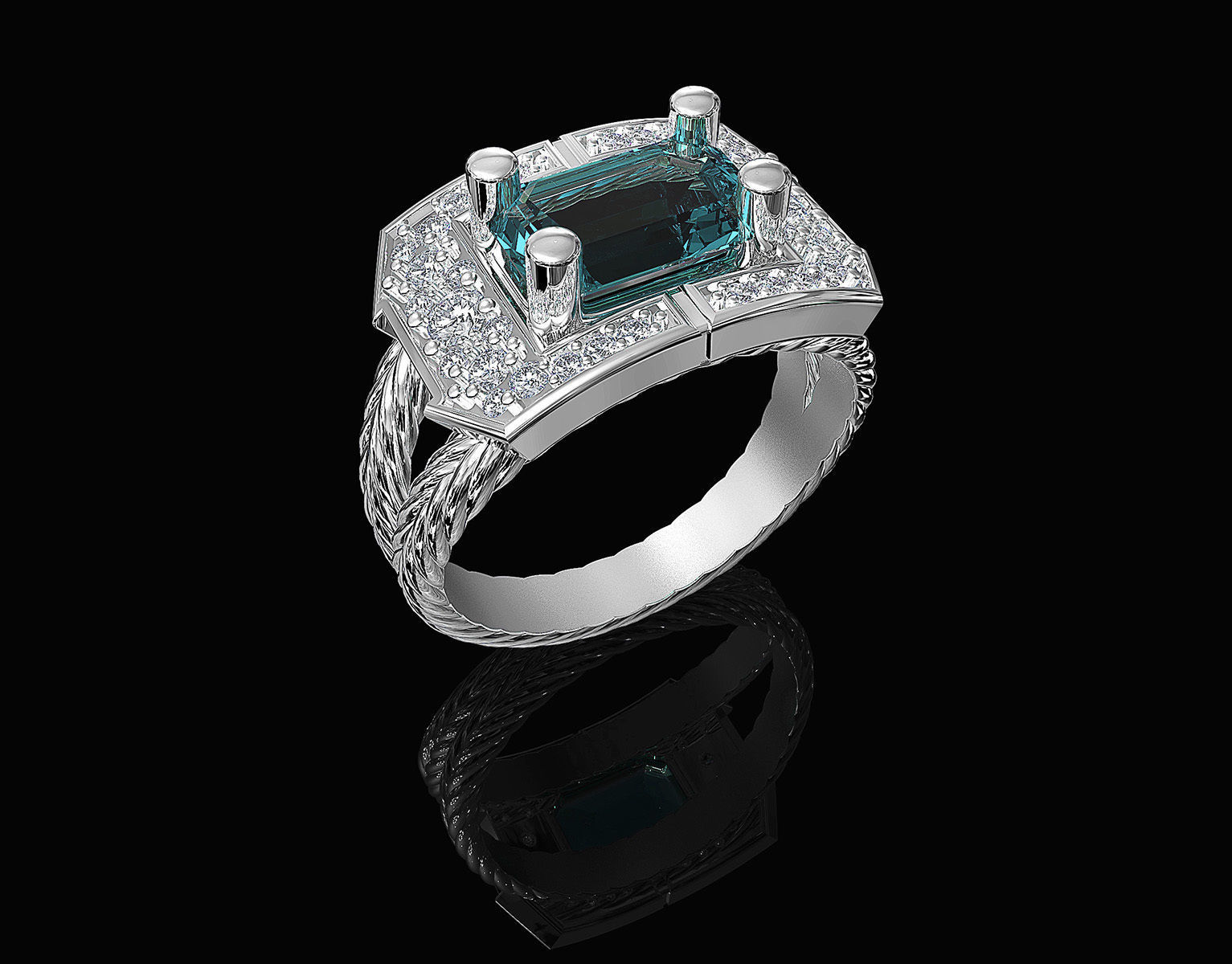 Brilliant Braid Ring 3D print model_1