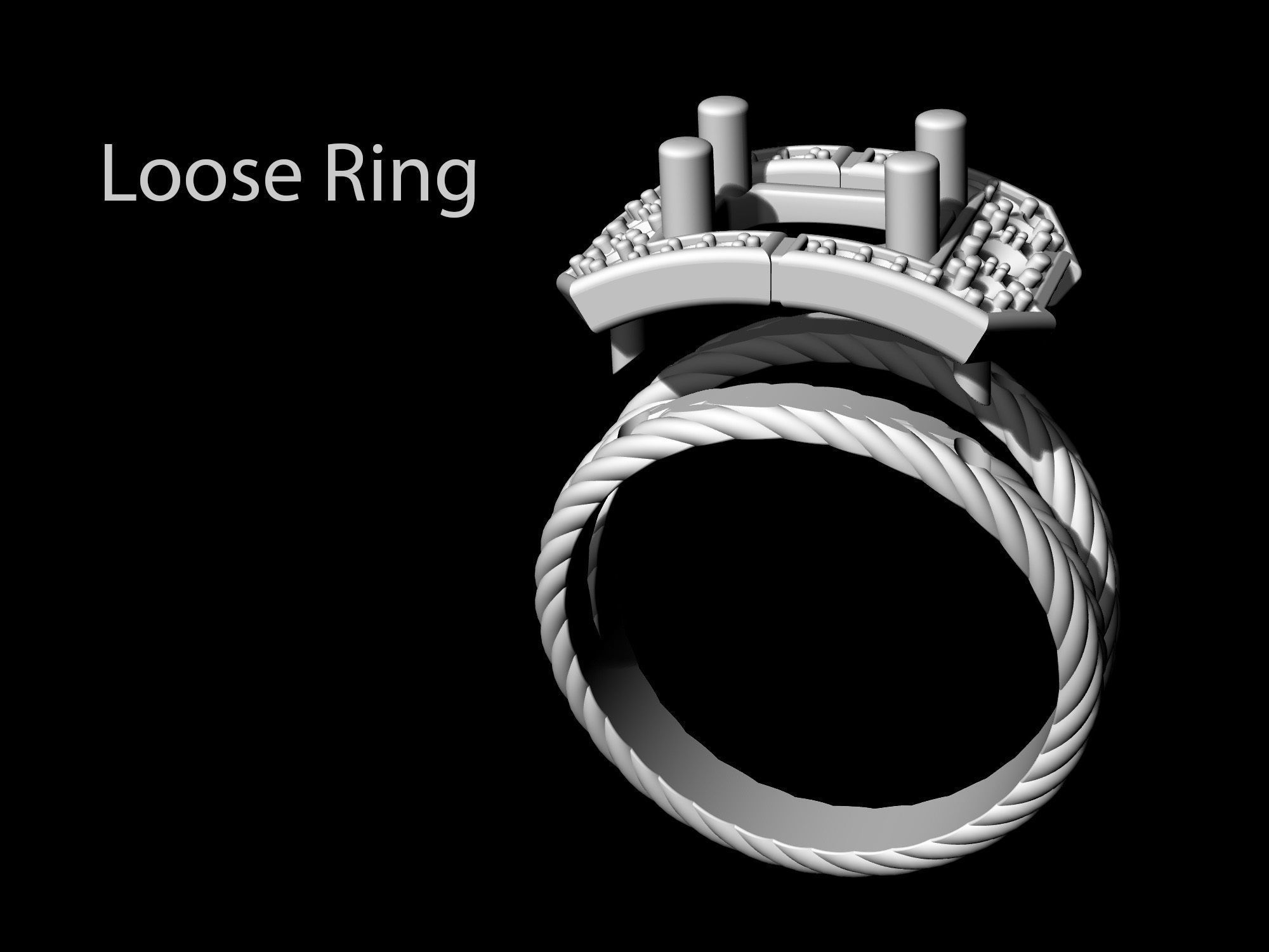 Brilliant Braid Ring 3D print model_15