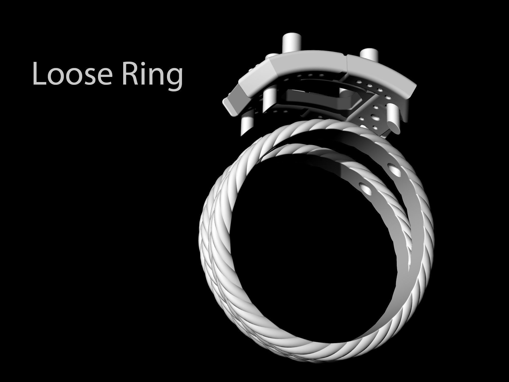 Brilliant Braid Ring 3D print model_16