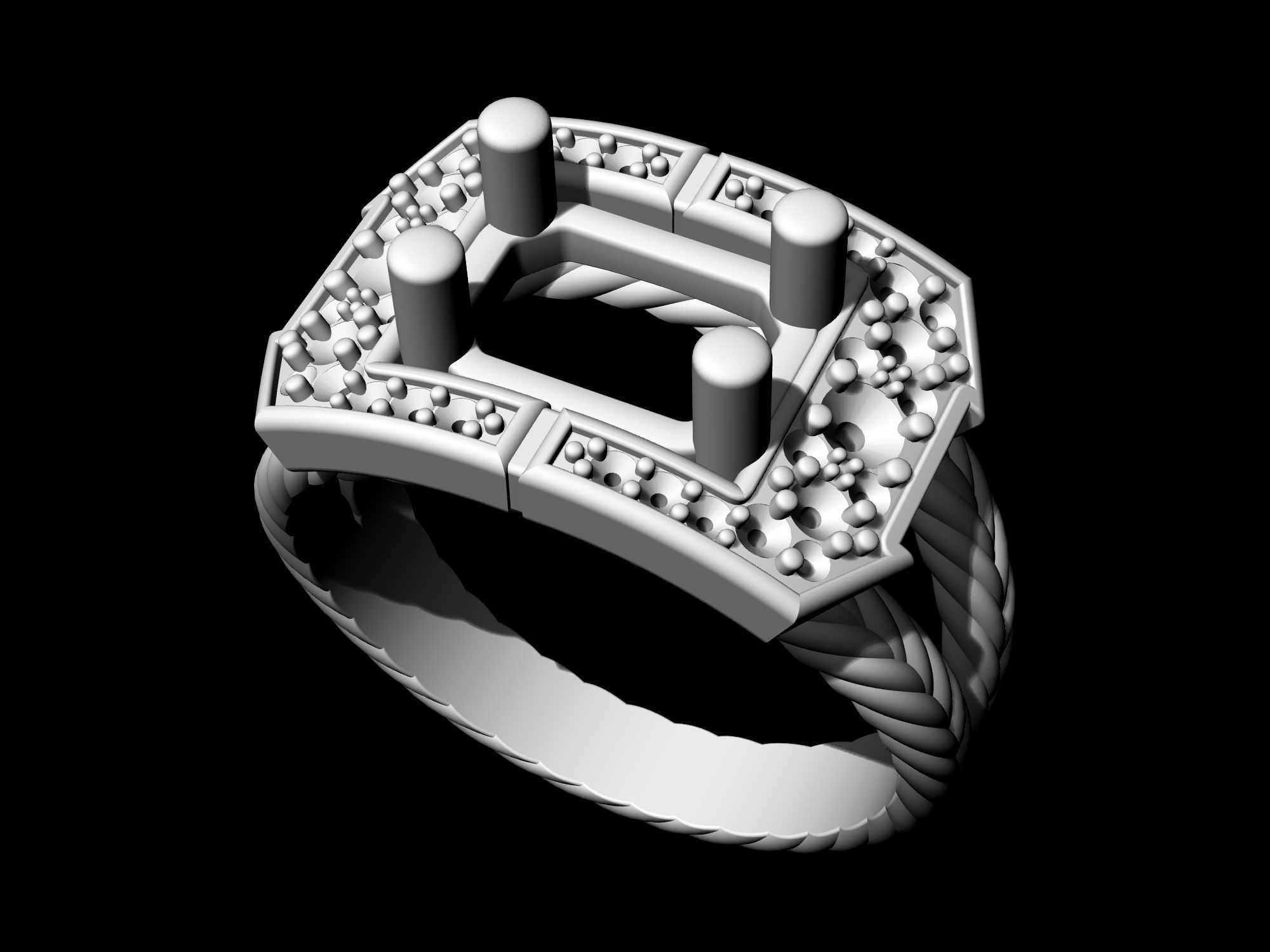 Brilliant Braid Ring 3D print model_9