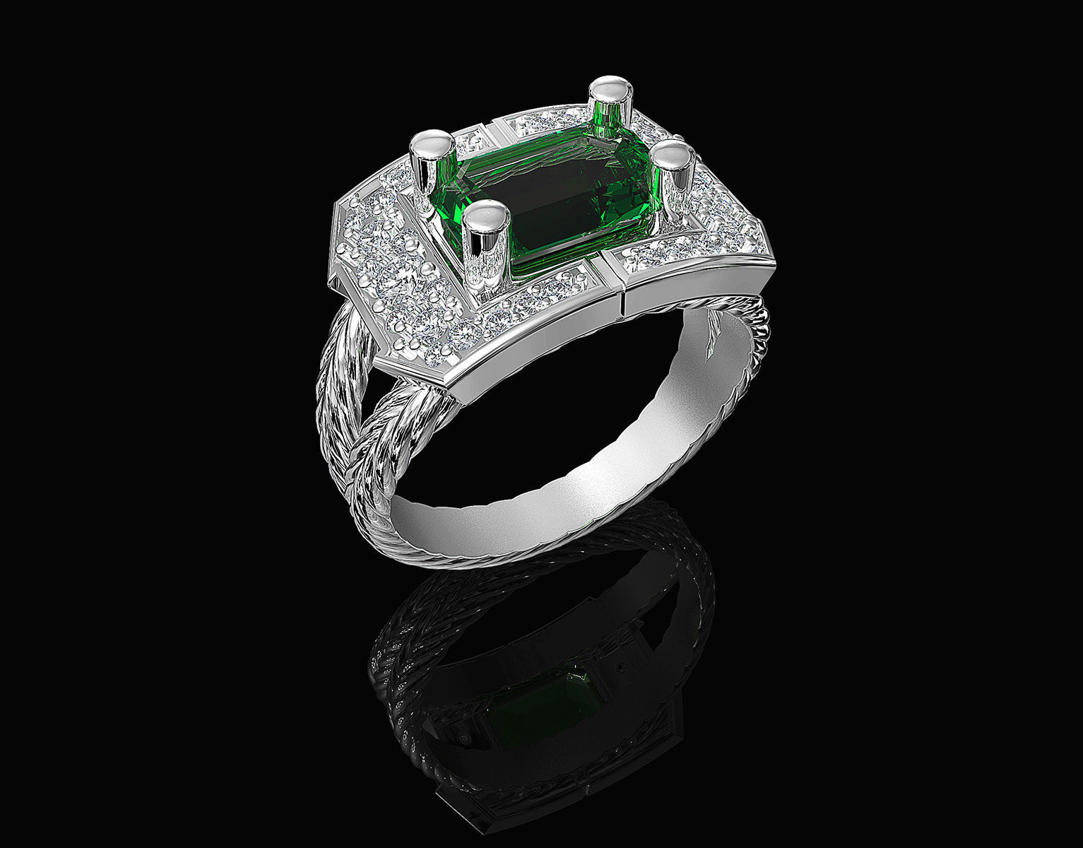 Brilliant Braid Ring 3D print model_2