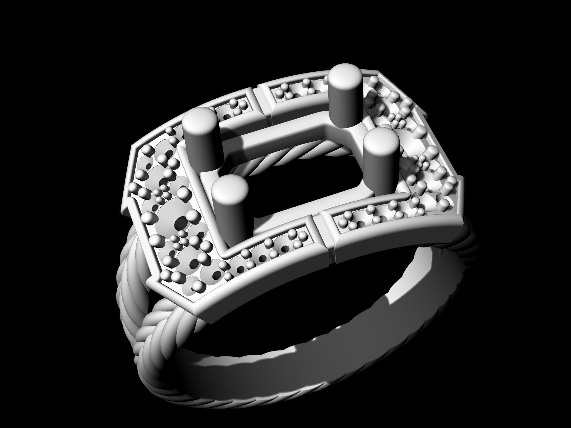 Brilliant Braid Ring 3D print model_8
