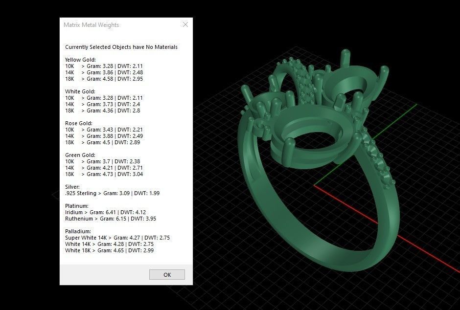 Women ring with gems 3dm stl 3D print model_6