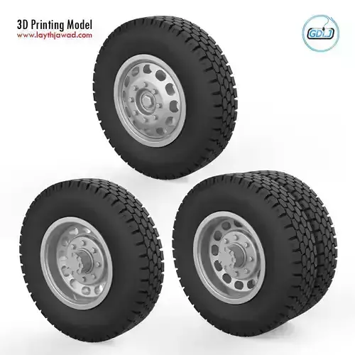 Truck wheels 1-32 3D print model