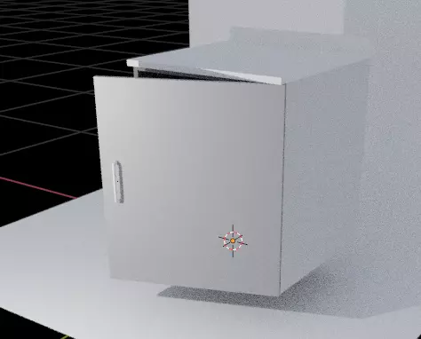 Cabinet with star 3D model_0