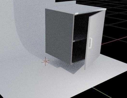 Cabinet with star 3D model_3