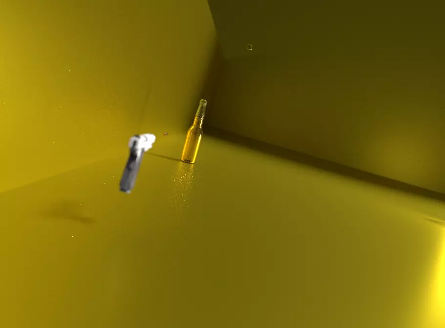 THE SHOOT beer bottle on wall 3D model_0