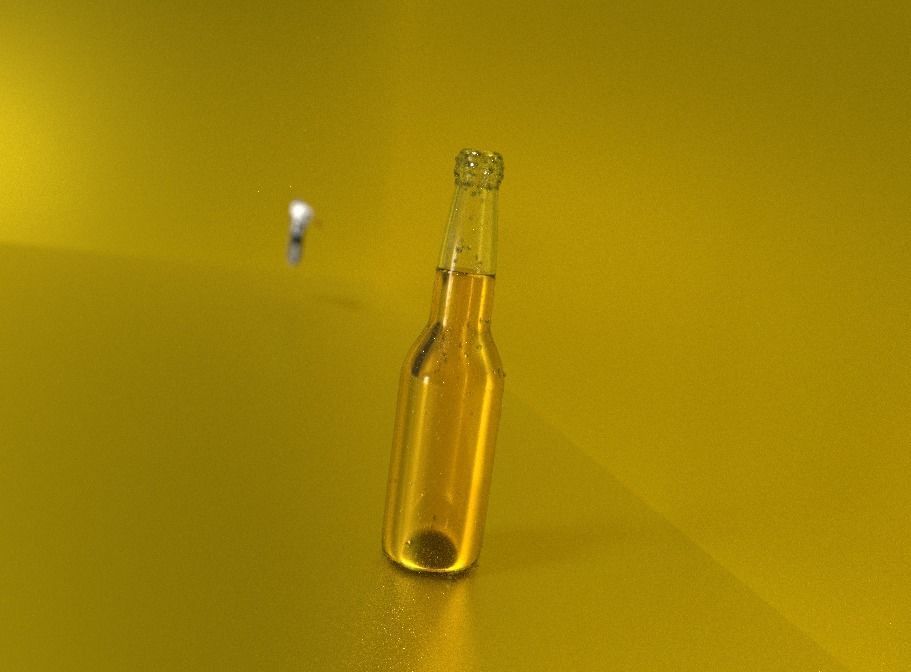 THE SHOOT beer bottle on wall 3D model_1