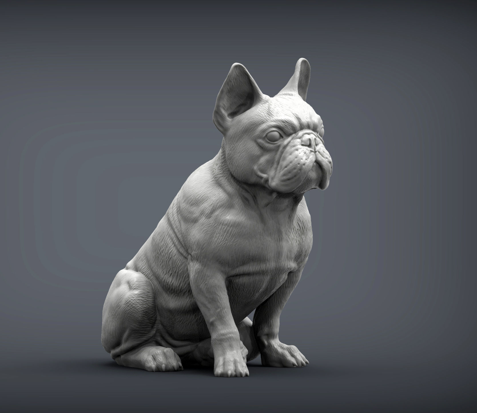 French Bulldog 3D print model_3