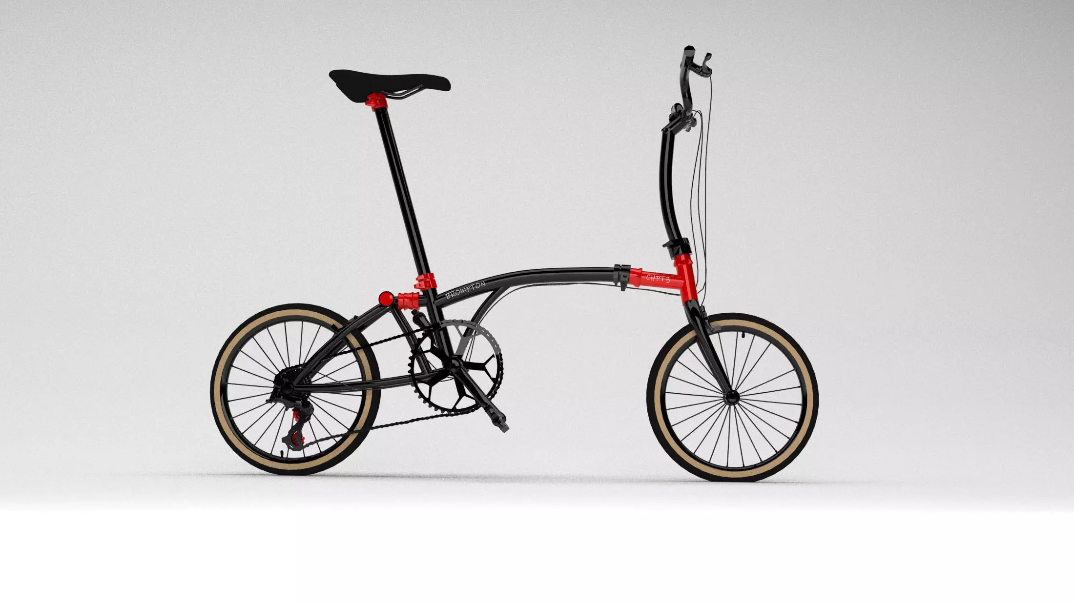 Brompton CHPT3 Special Edition Bike Low-poly 3D model_0