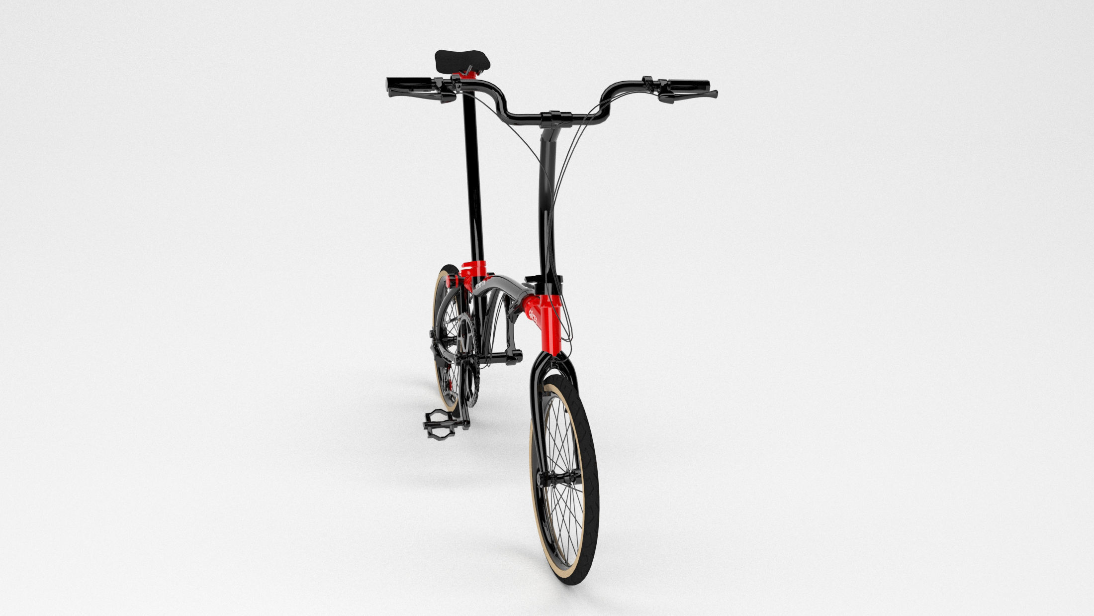 Brompton CHPT3 Special Edition Bike Low-poly 3D model_3