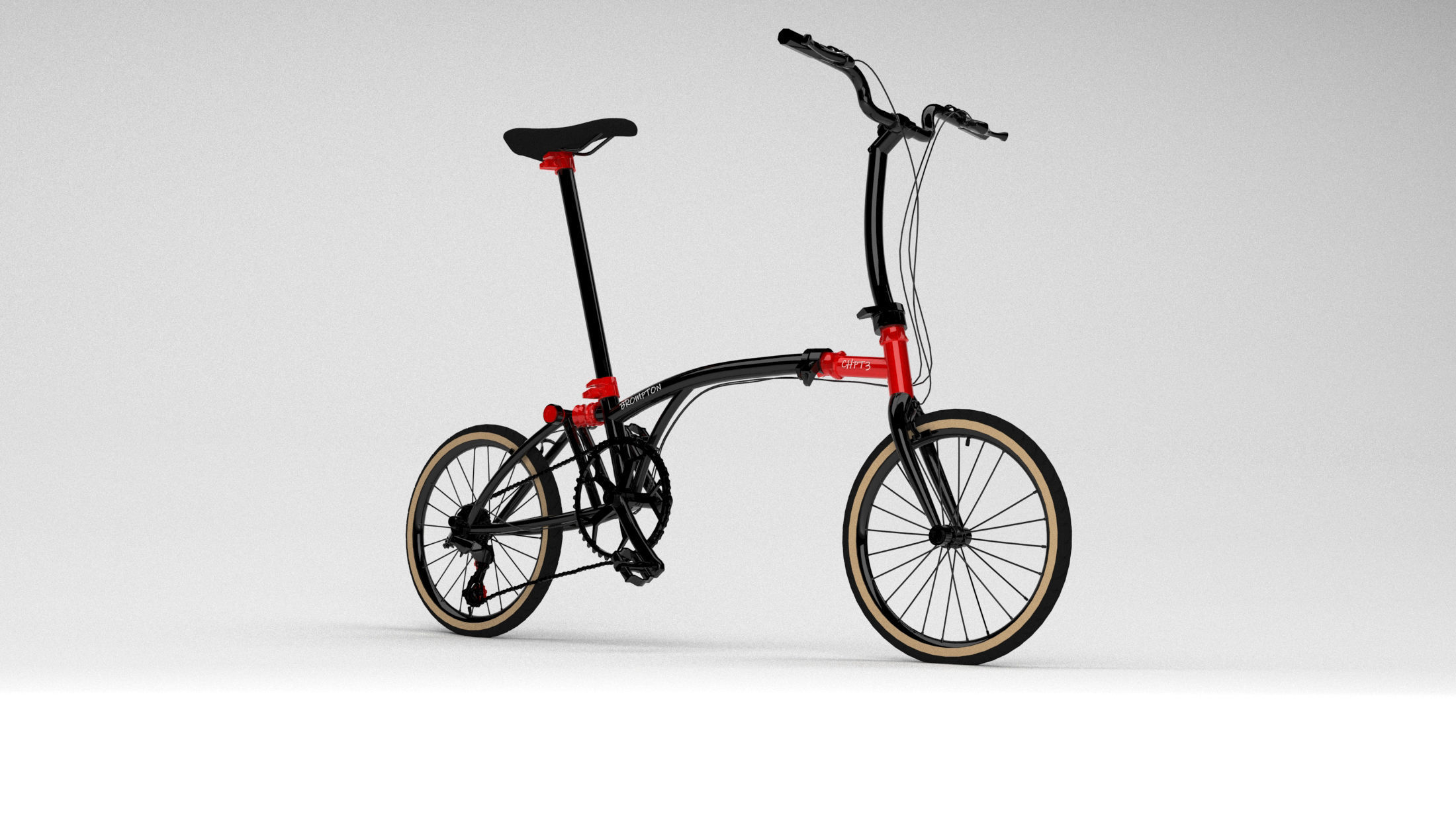 Brompton CHPT3 Special Edition Bike Low-poly 3D model_1