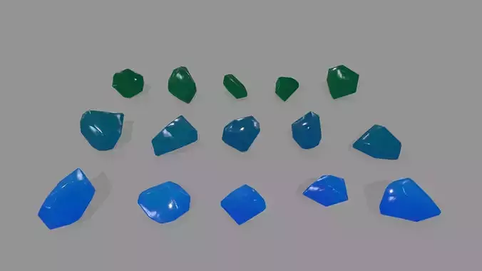 crystal set of stones