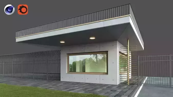 SECURITY HOUSE - Cinema 4D and Corona