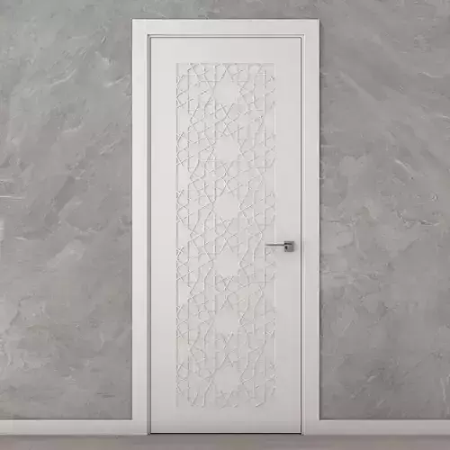 Interior door with Arabic carvings