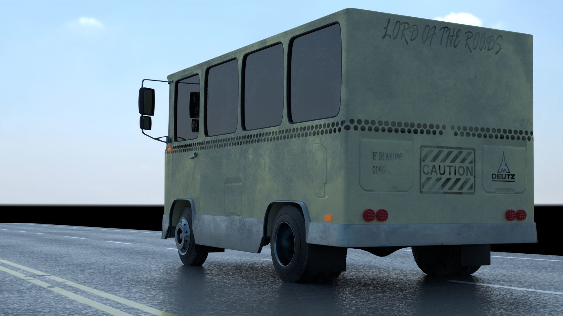 Minibus Deutz 1989 3D model_3
