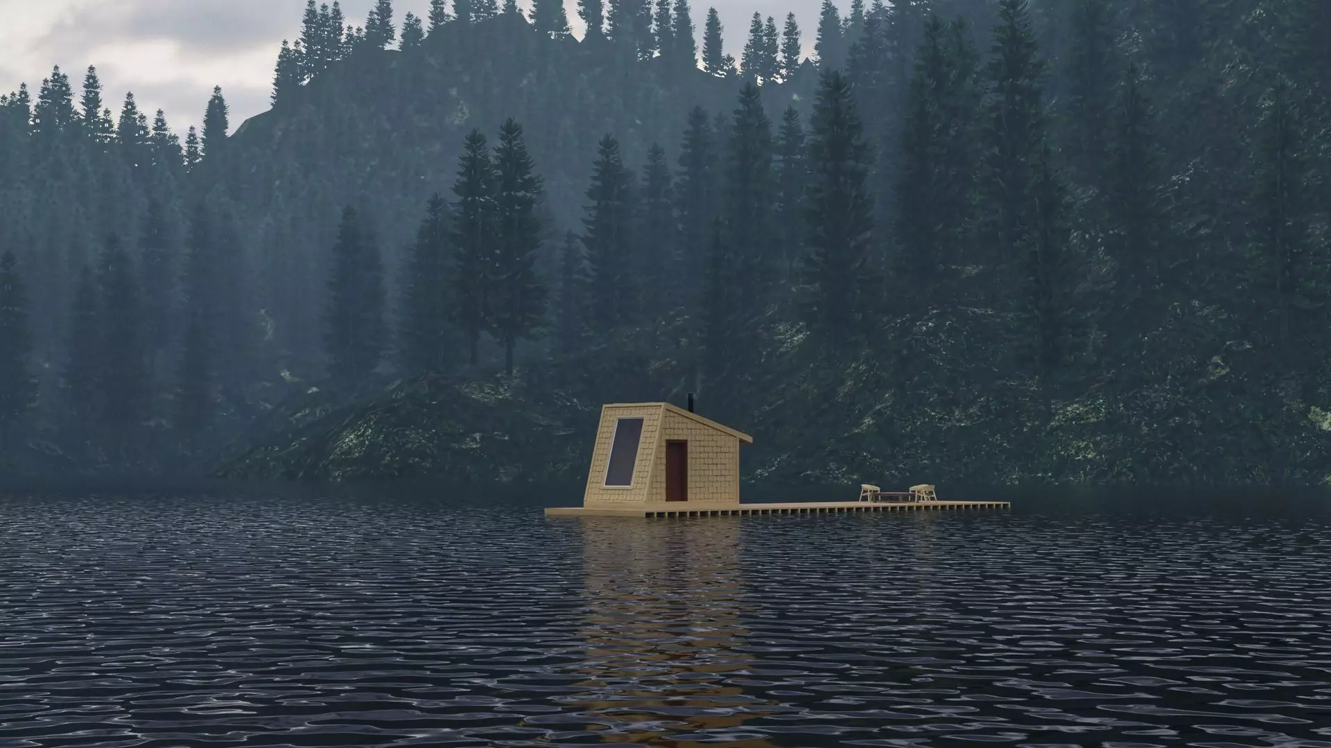 FLOATING CABIN 3D model_0