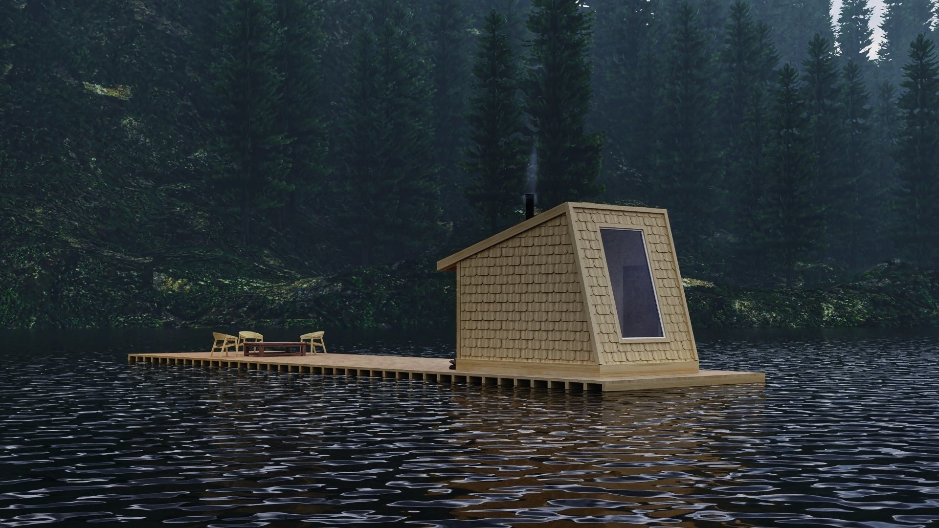 FLOATING CABIN 3D model_2
