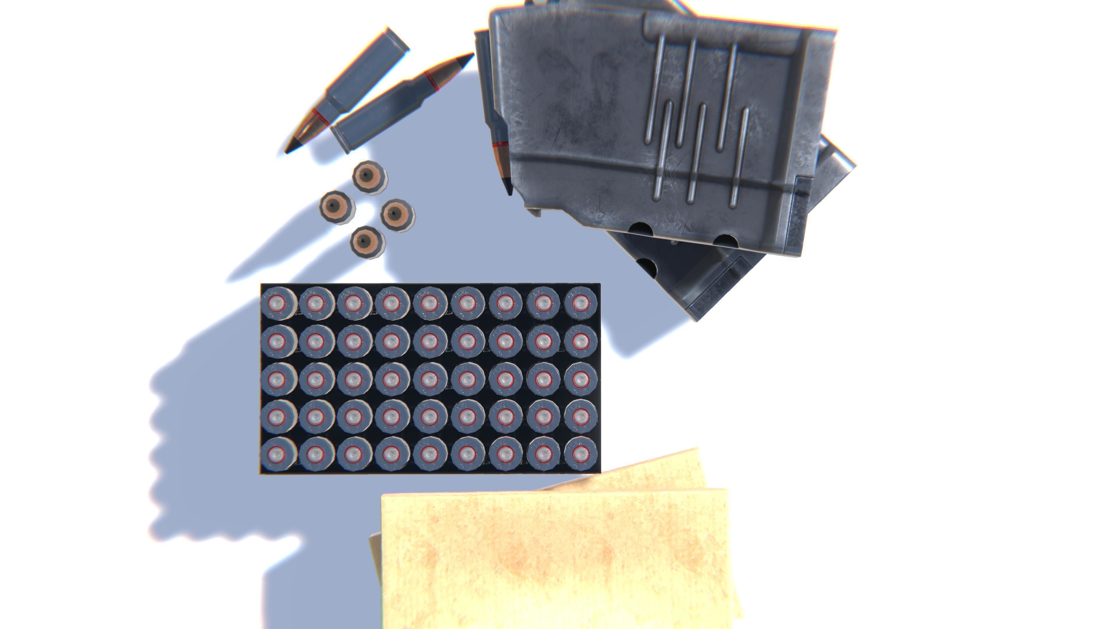9x39 Ammo Pack Low-poly 3D model_21