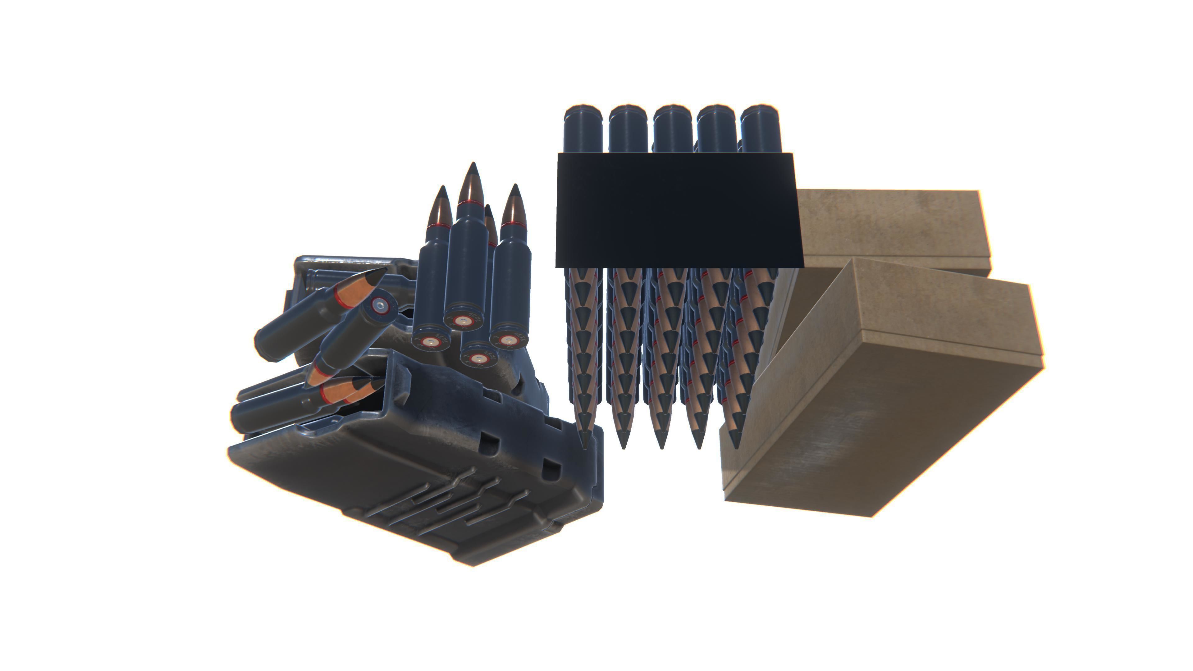 9x39 Ammo Pack Low-poly 3D model_16