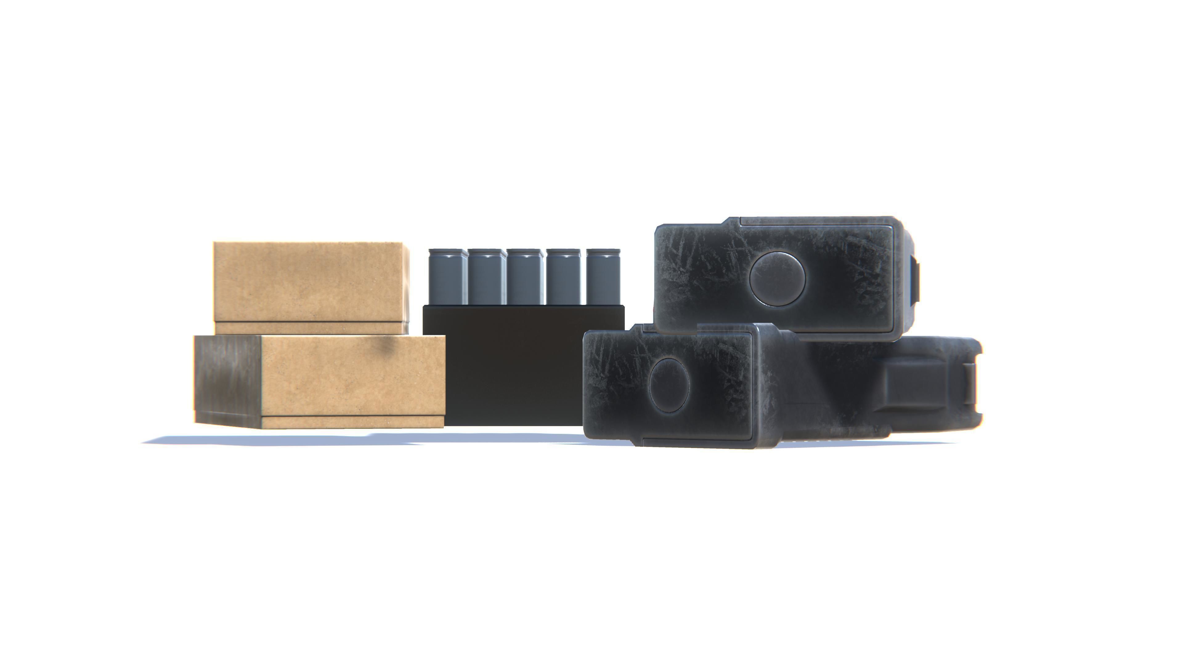 9x39 Ammo Pack Low-poly 3D model_19