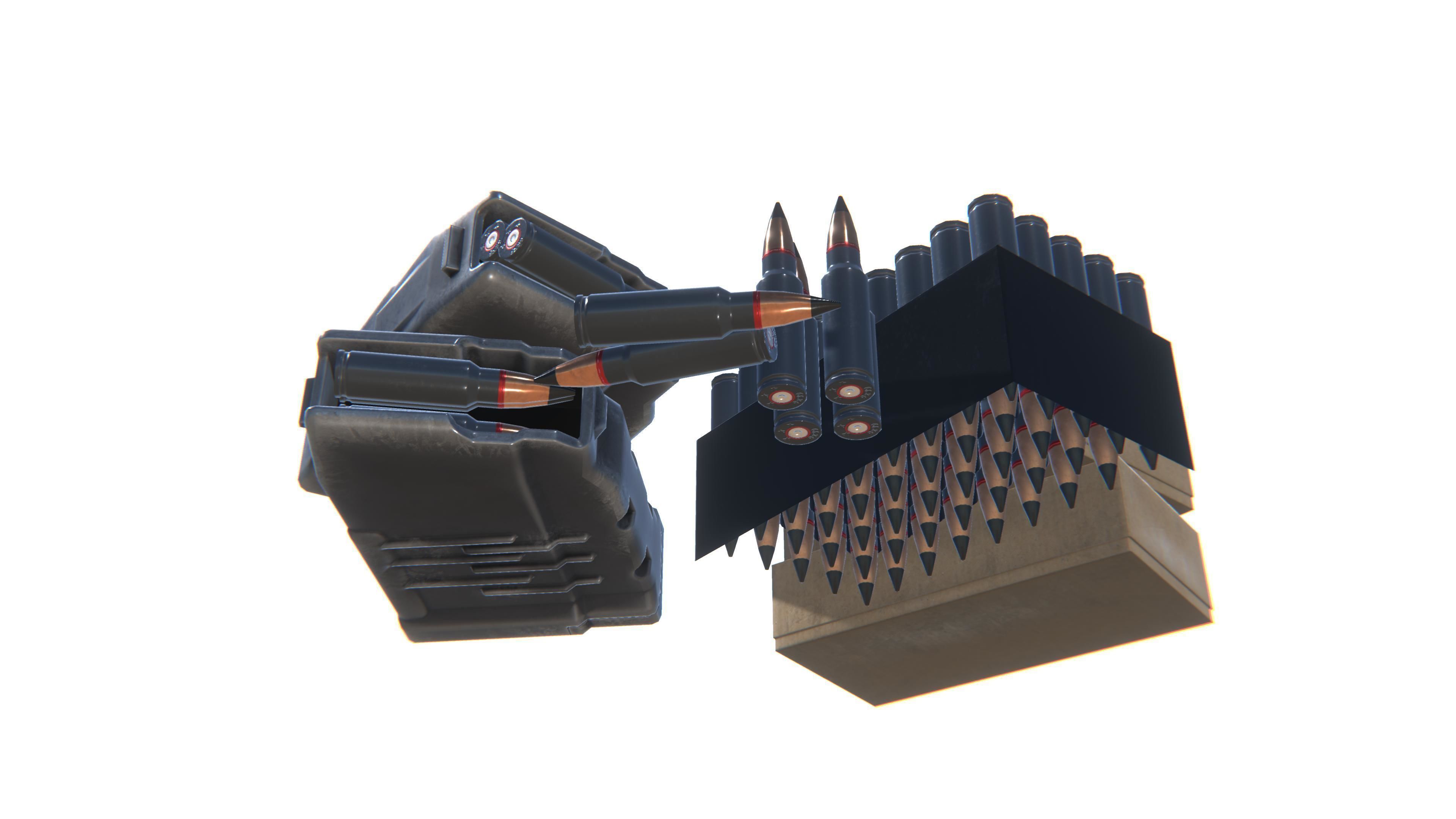 9x39 Ammo Pack Low-poly 3D model_9