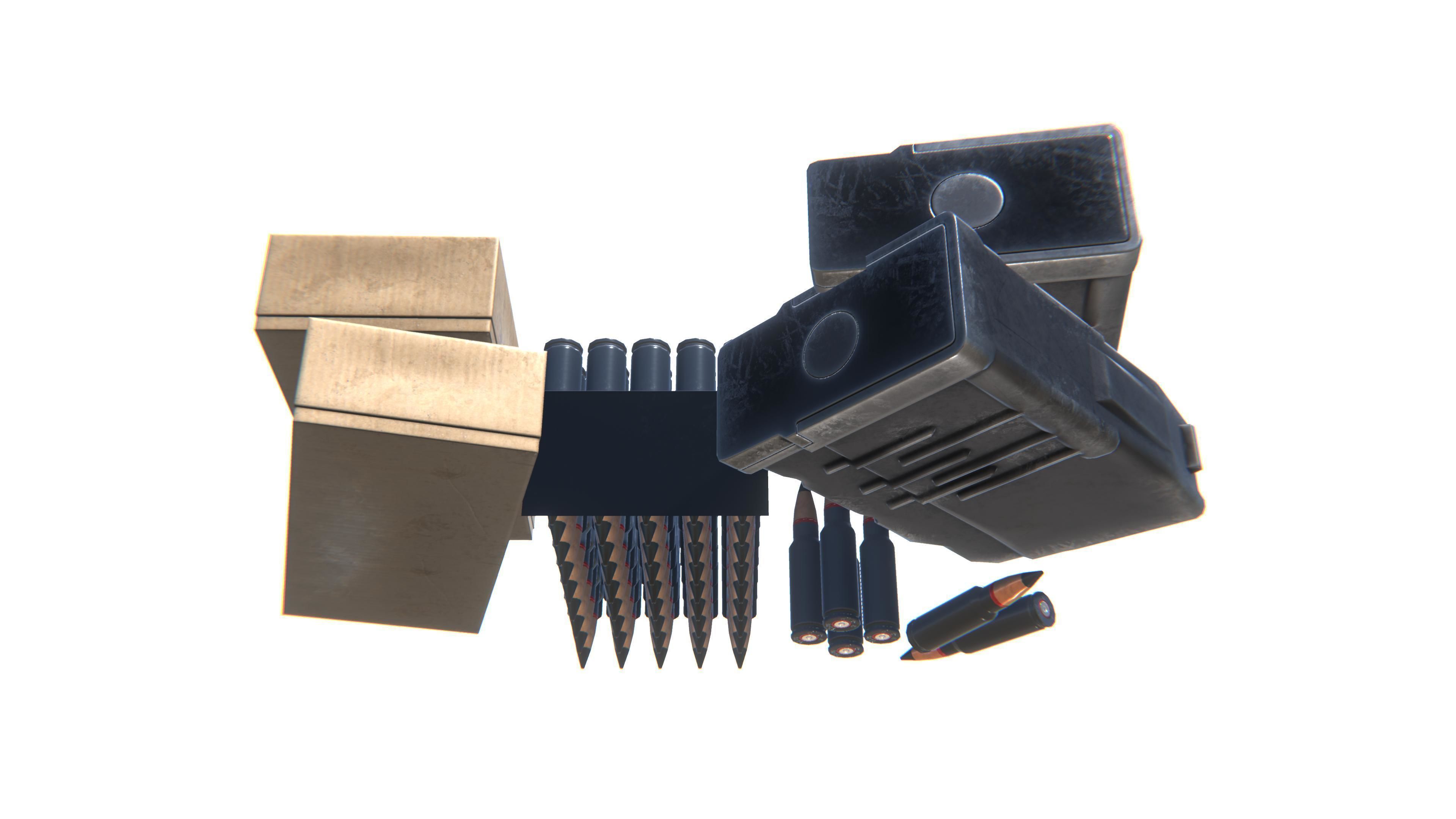 9x39 Ammo Pack Low-poly 3D model_12