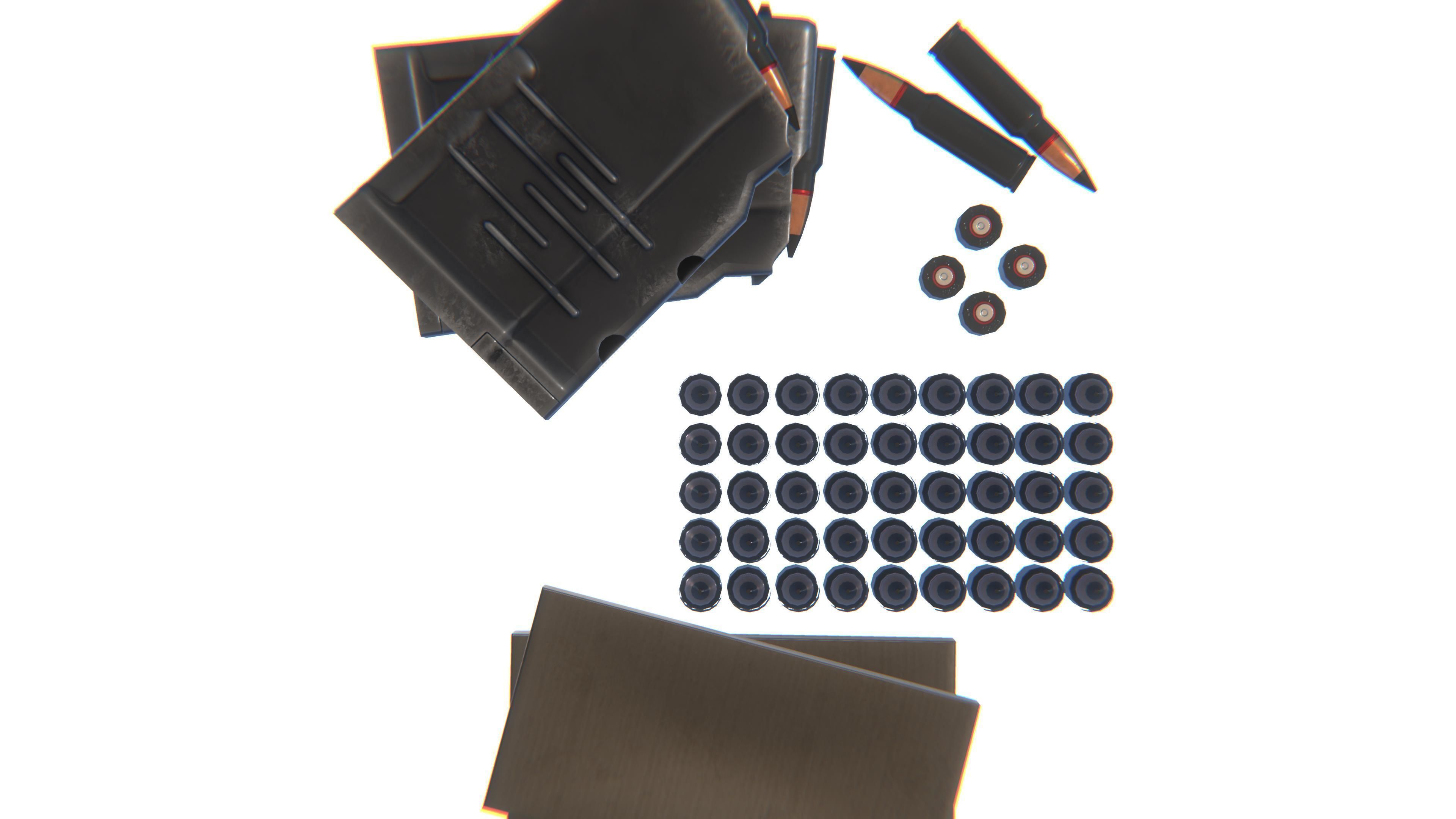 9x39 Ammo Pack Low-poly 3D model_22