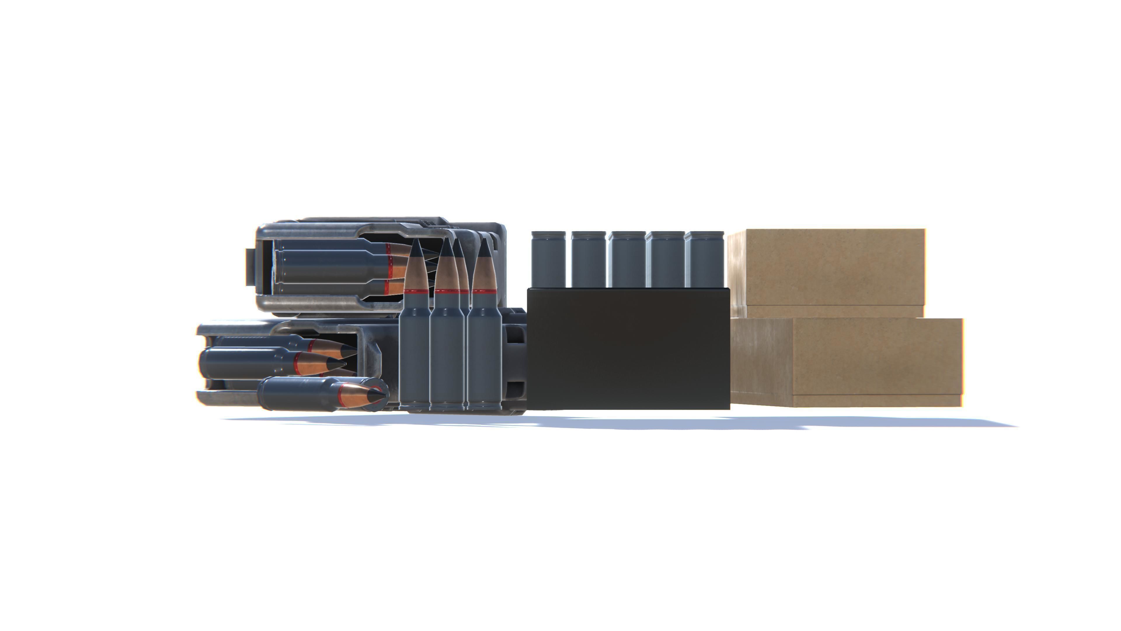 9x39 Ammo Pack Low-poly 3D model_17