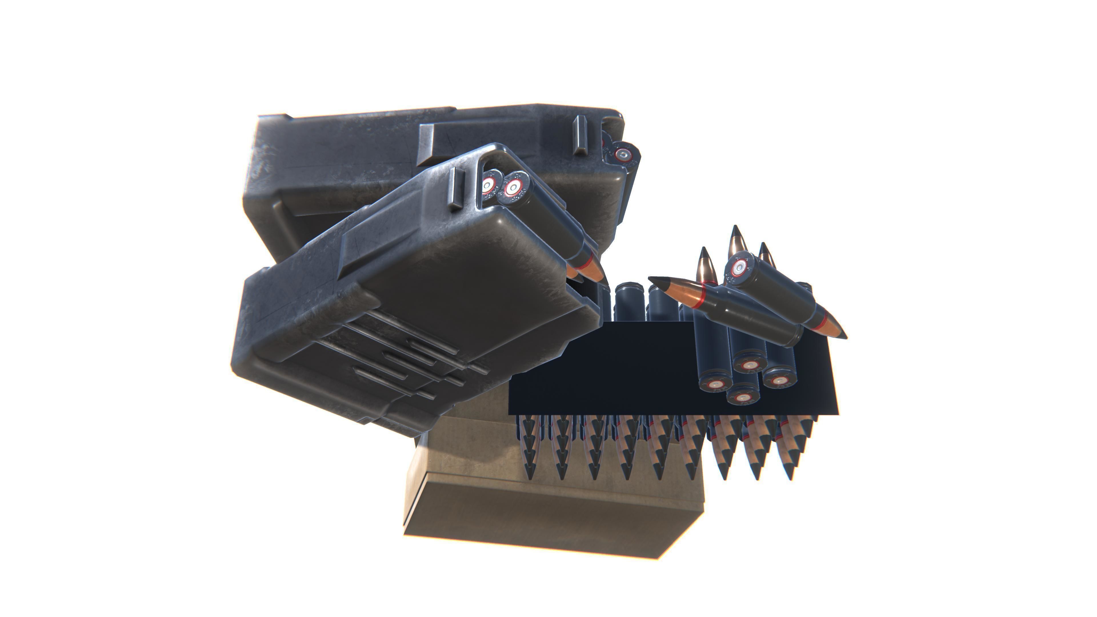 9x39 Ammo Pack Low-poly 3D model_10