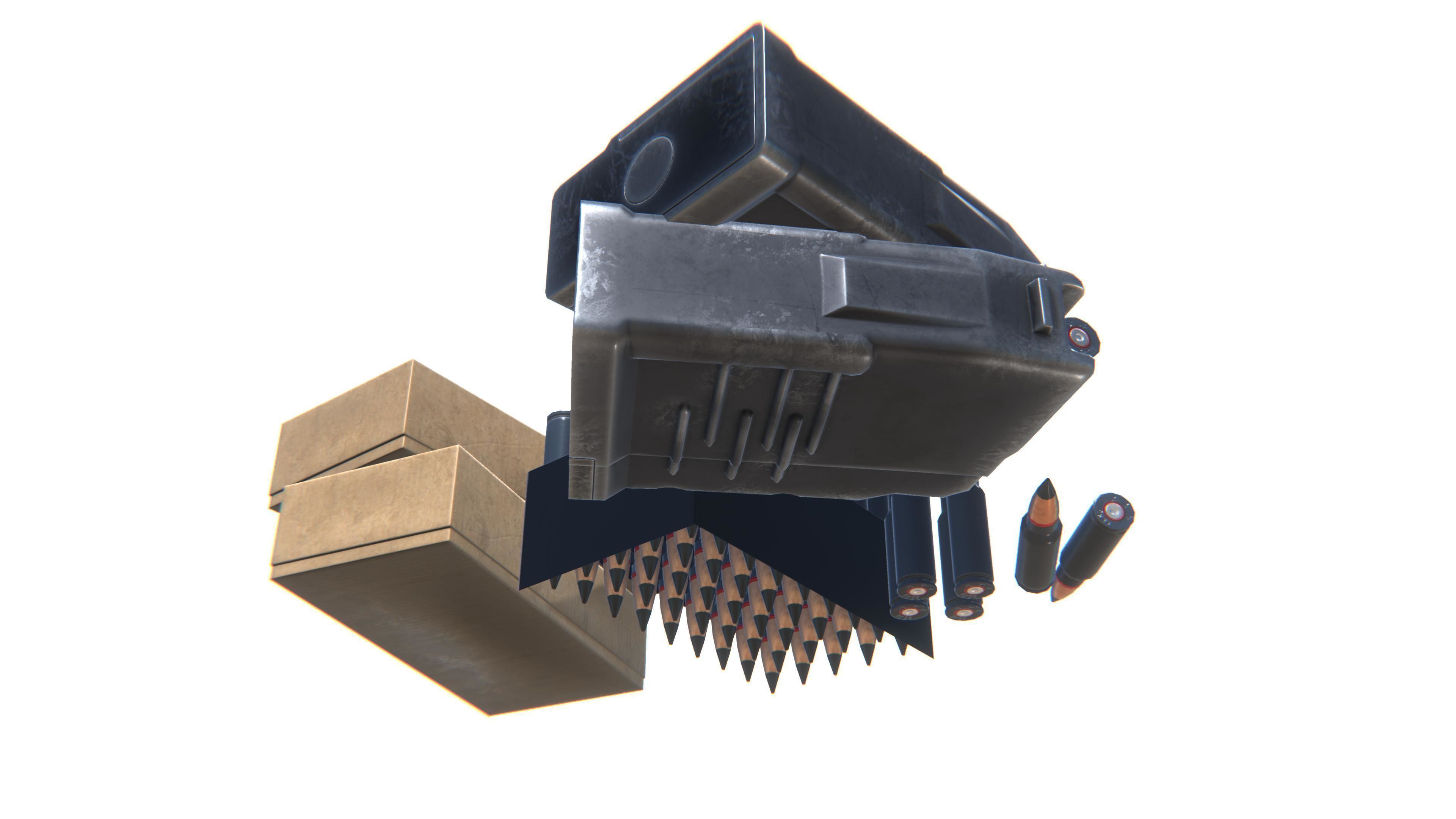 9x39 Ammo Pack Low-poly 3D model_11