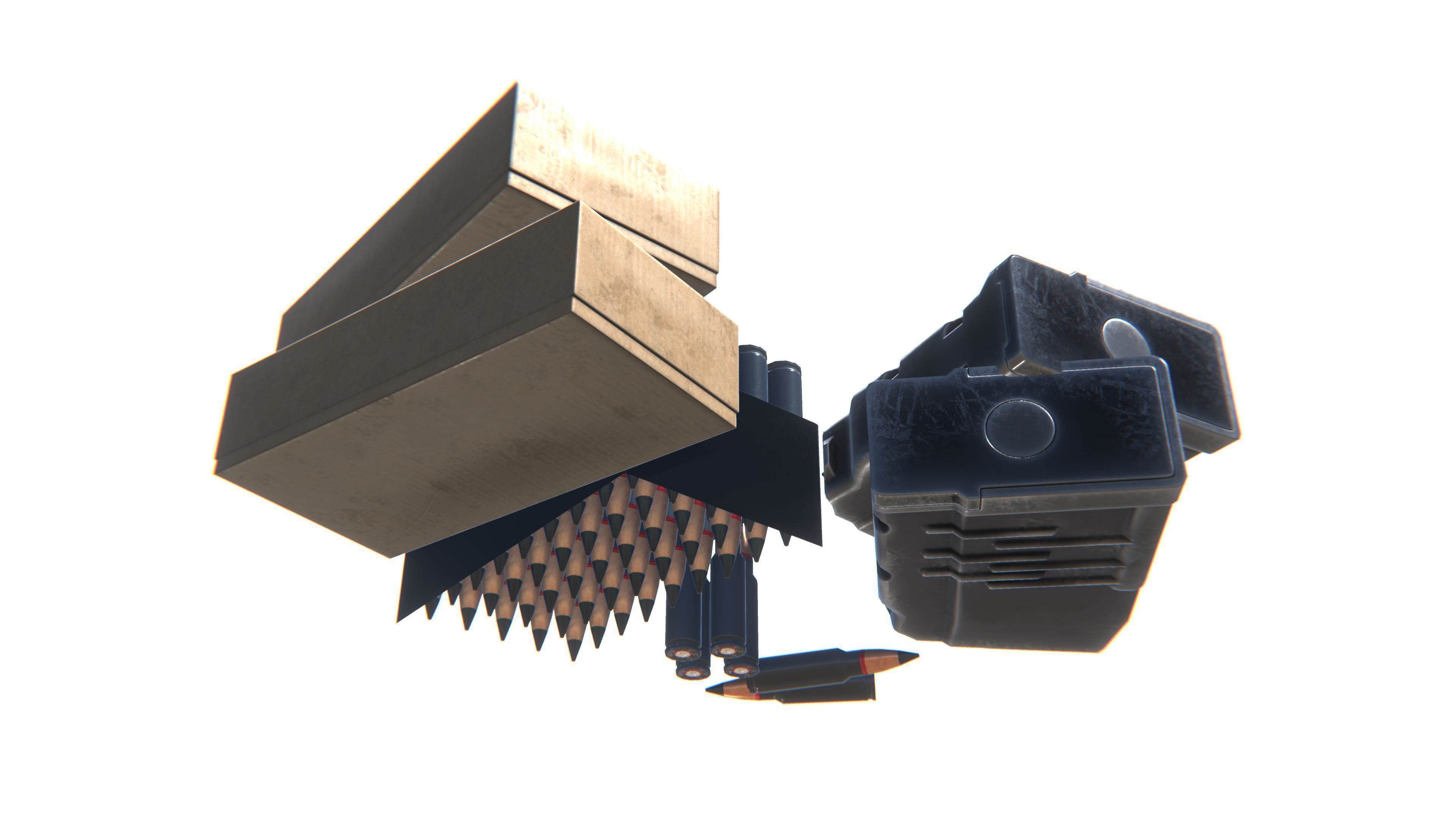 9x39 Ammo Pack Low-poly 3D model_13