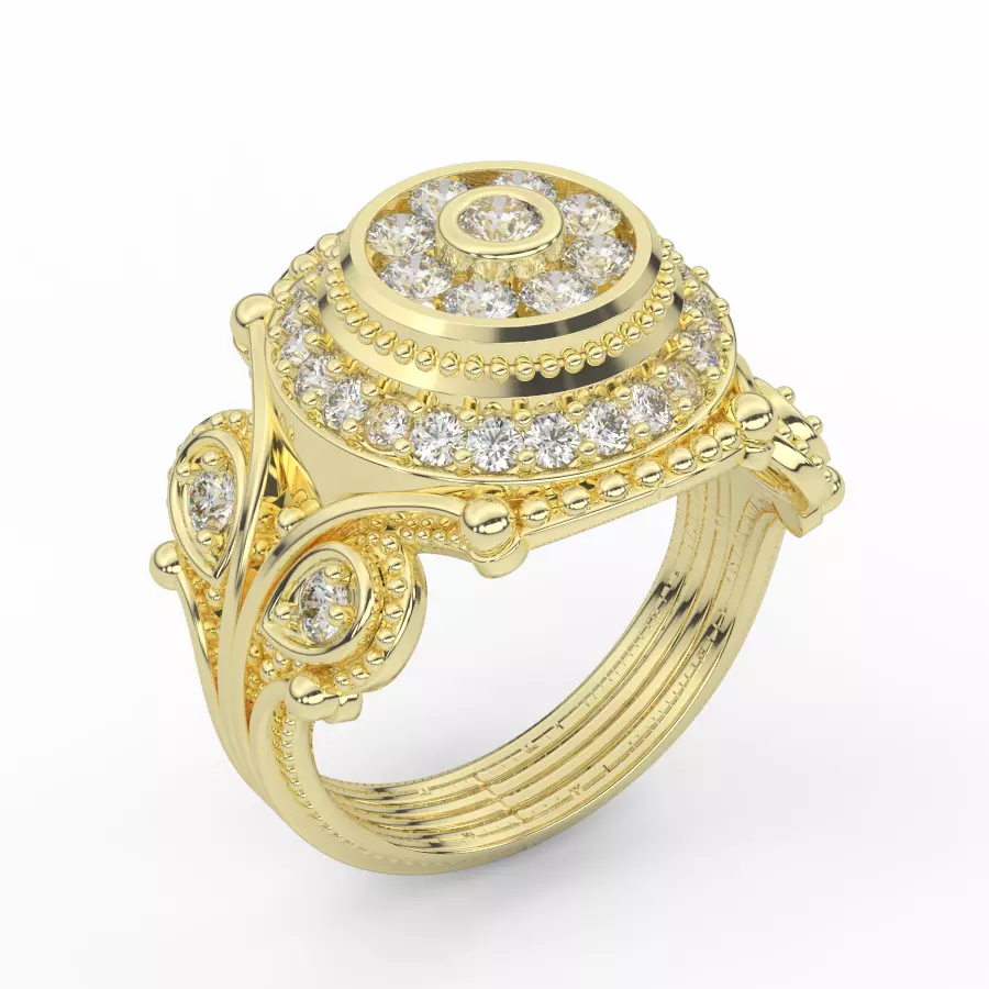Fashion ring brilliant 3D print model_0