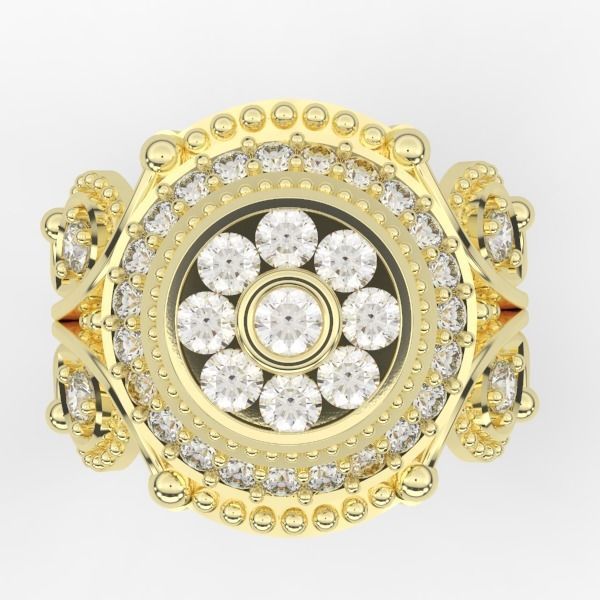 Fashion ring brilliant 3D print model_1