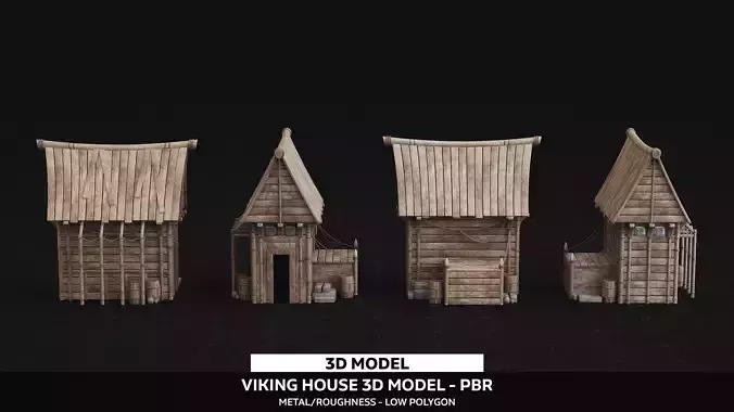 Medieval Building 3D Model - PBR Textures