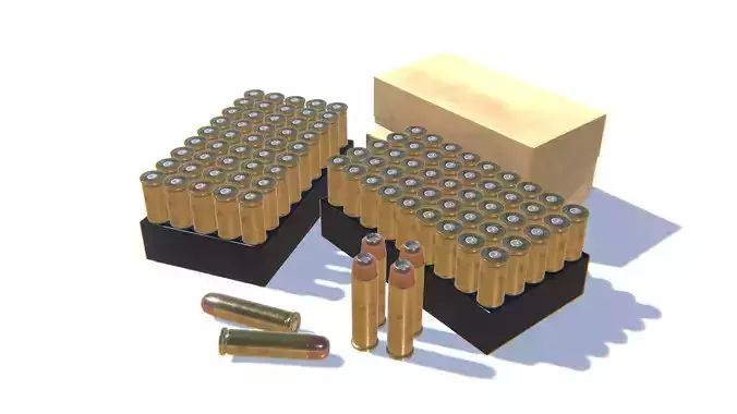 45Colt Ammo Pack Low-poly 3D model