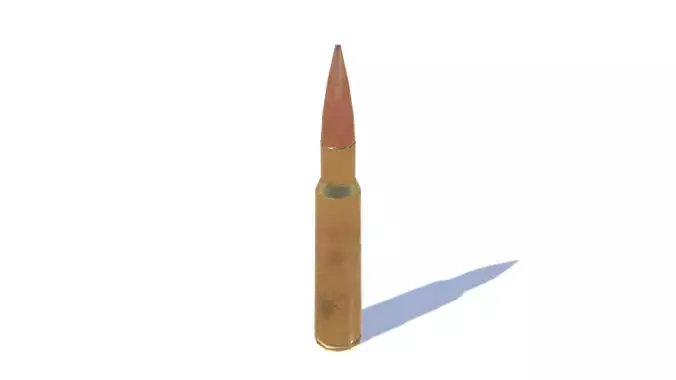 50BMG Ammo Low-poly 3D model