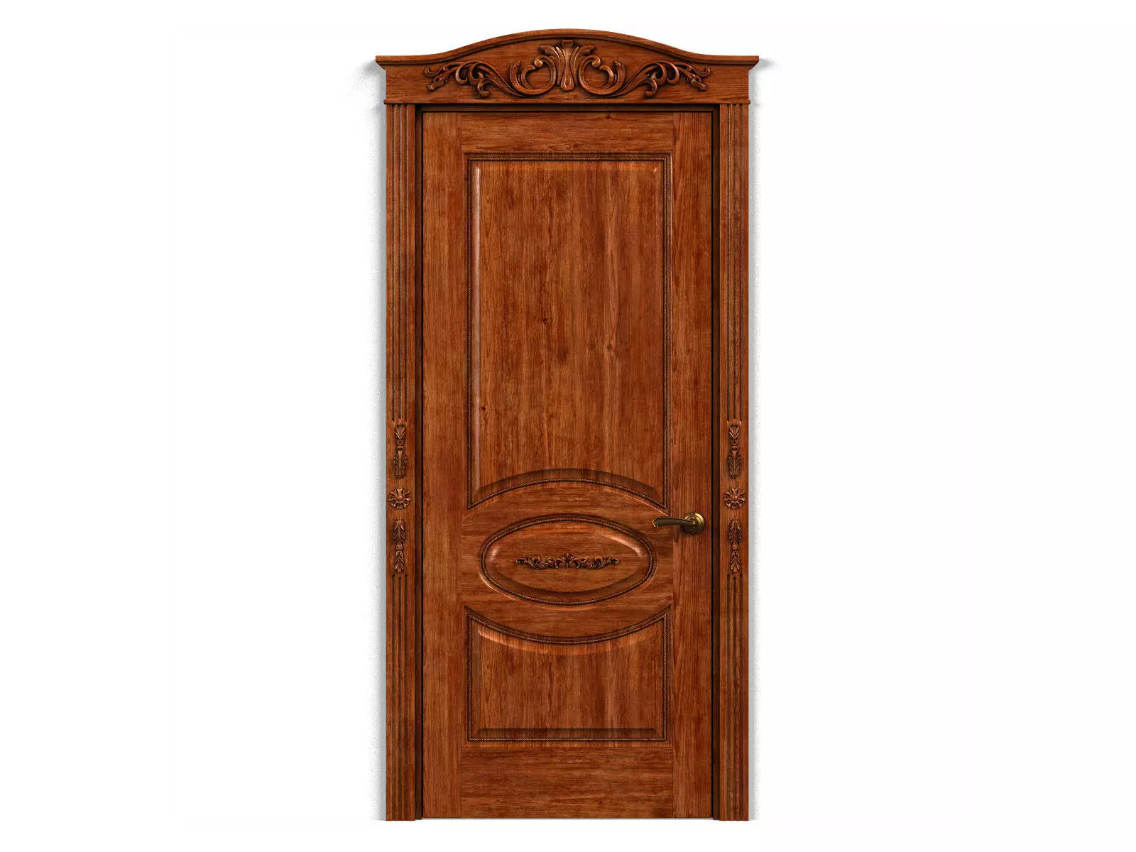 Door0029 ornate wooden door 3D model_0