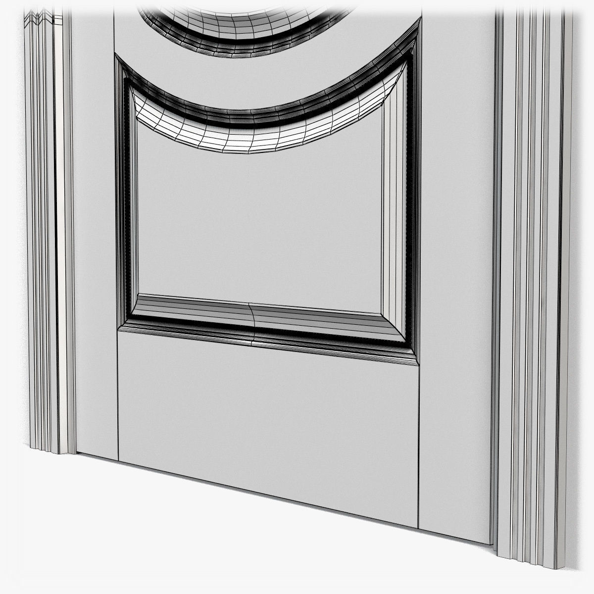 Door0029 ornate wooden door 3D model_14