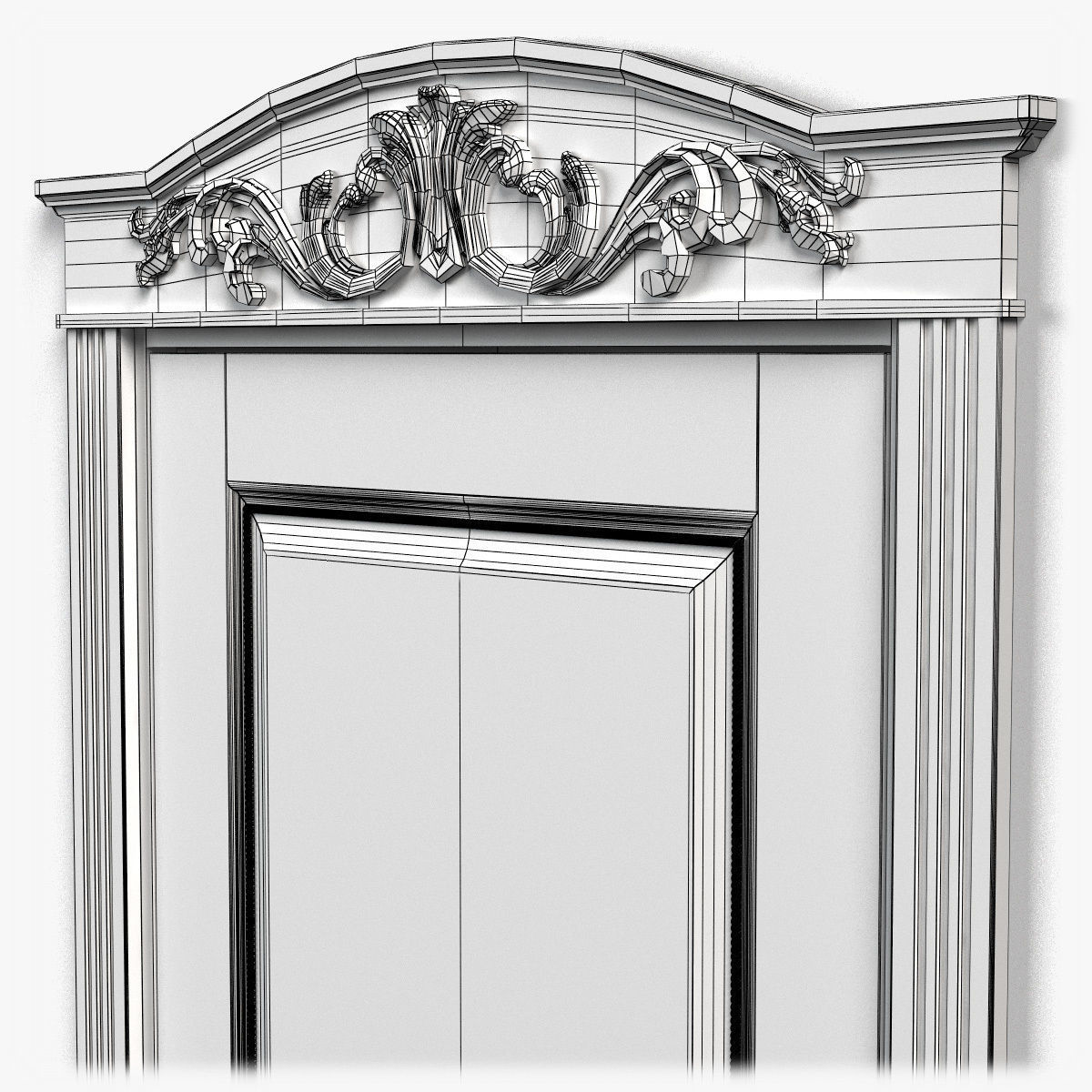 Door0029 ornate wooden door 3D model_12