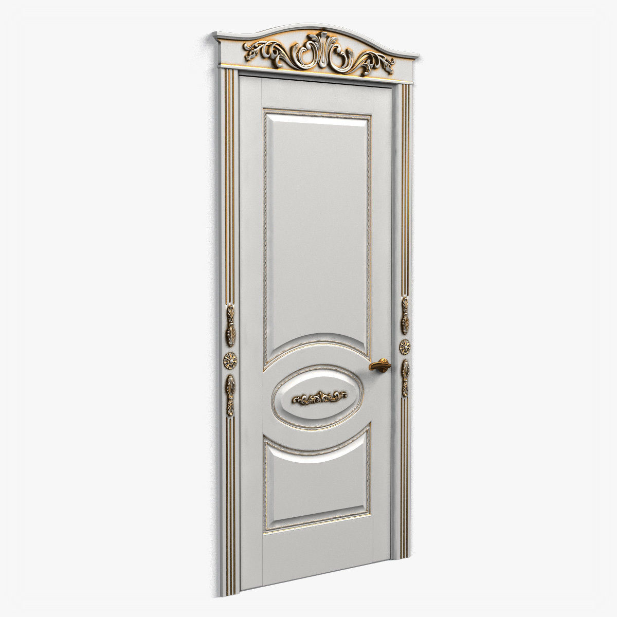 Door0029 ornate wooden door 3D model_6