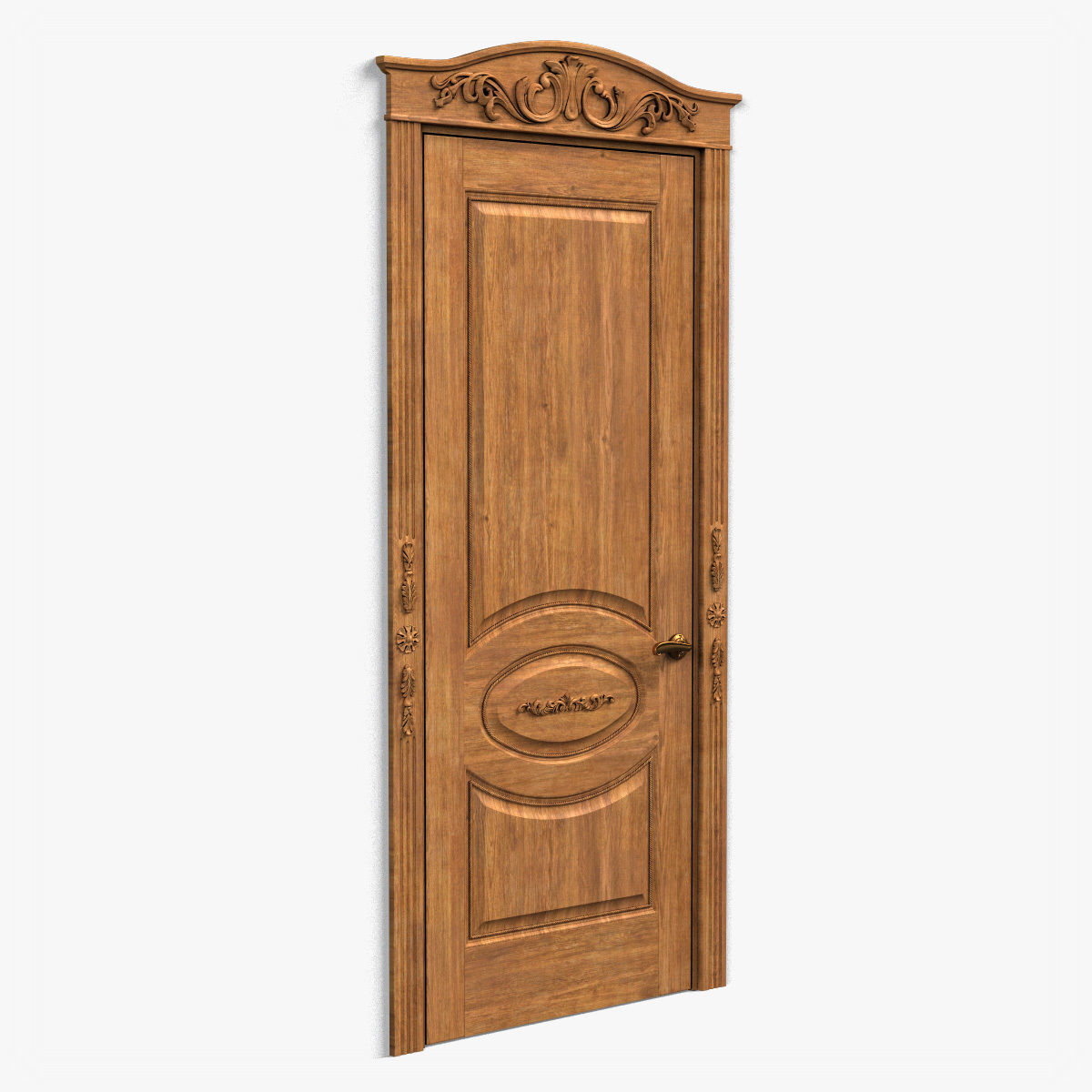 Door0029 ornate wooden door 3D model_8