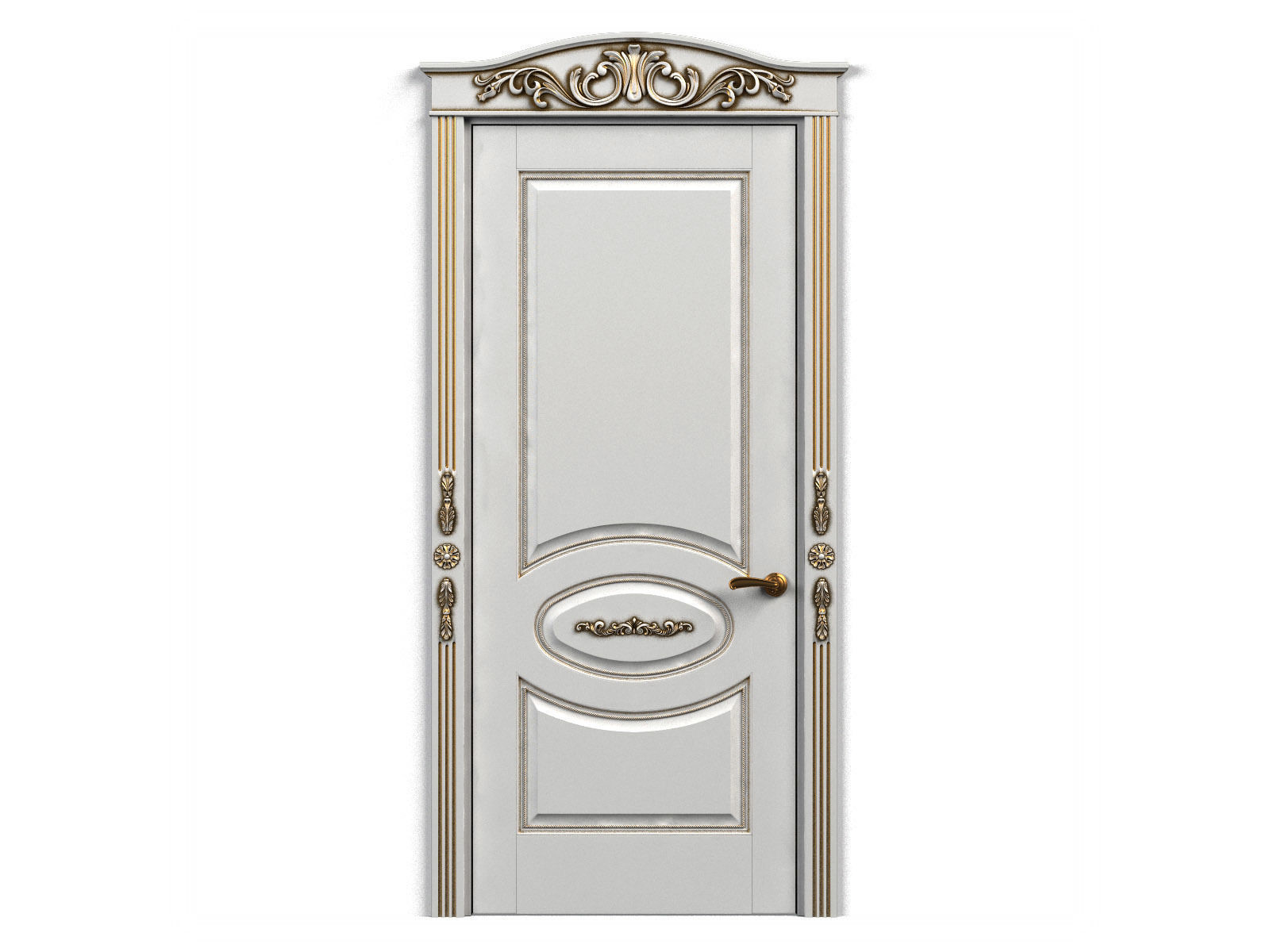 Door0029 ornate wooden door 3D model_5