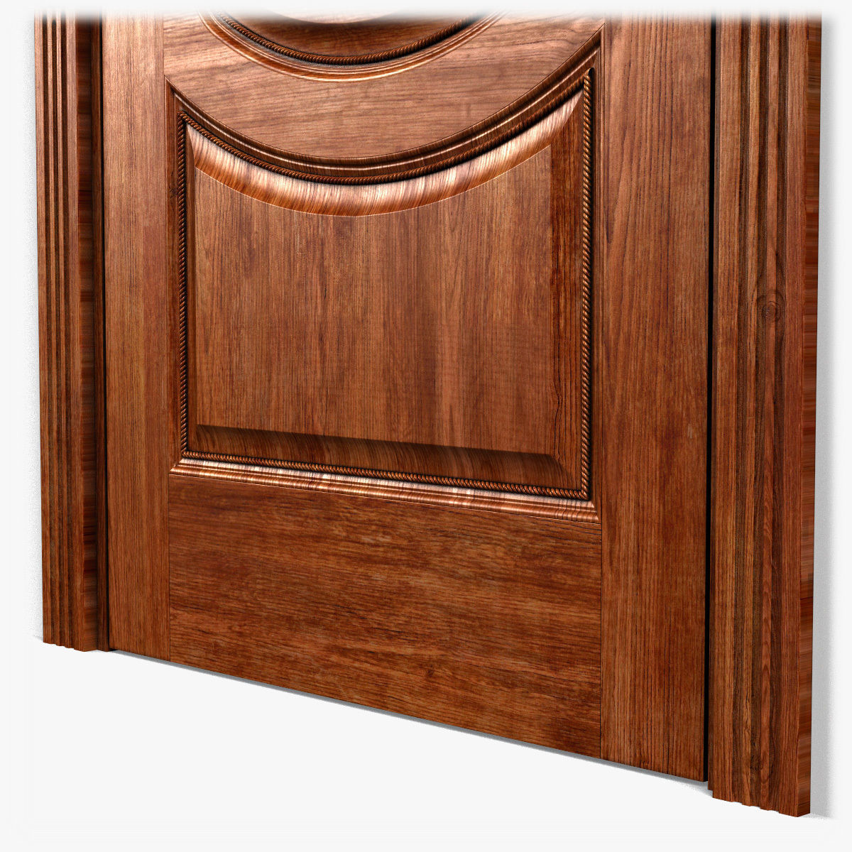 Door0029 ornate wooden door 3D model_4