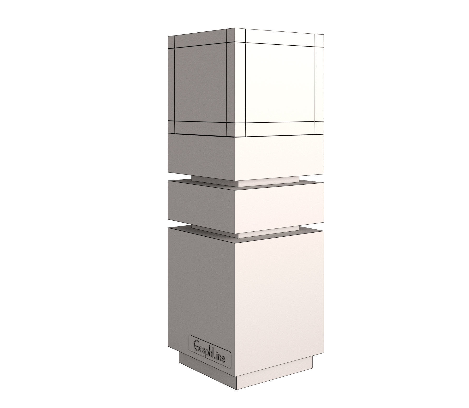 Letterbox - Litter bin - Lights - Set 3 3D model_12