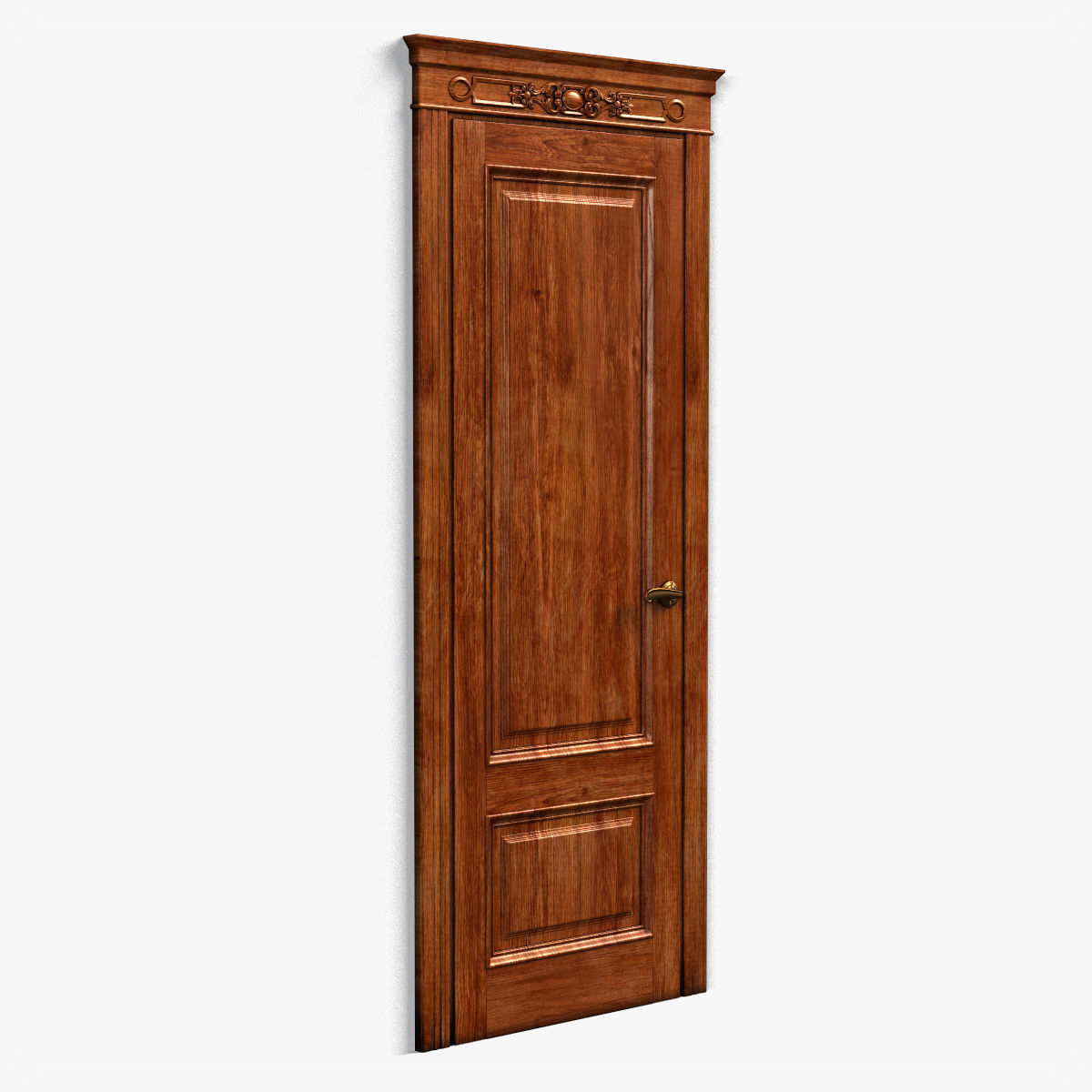 Door0035 wooden door 3D model_1