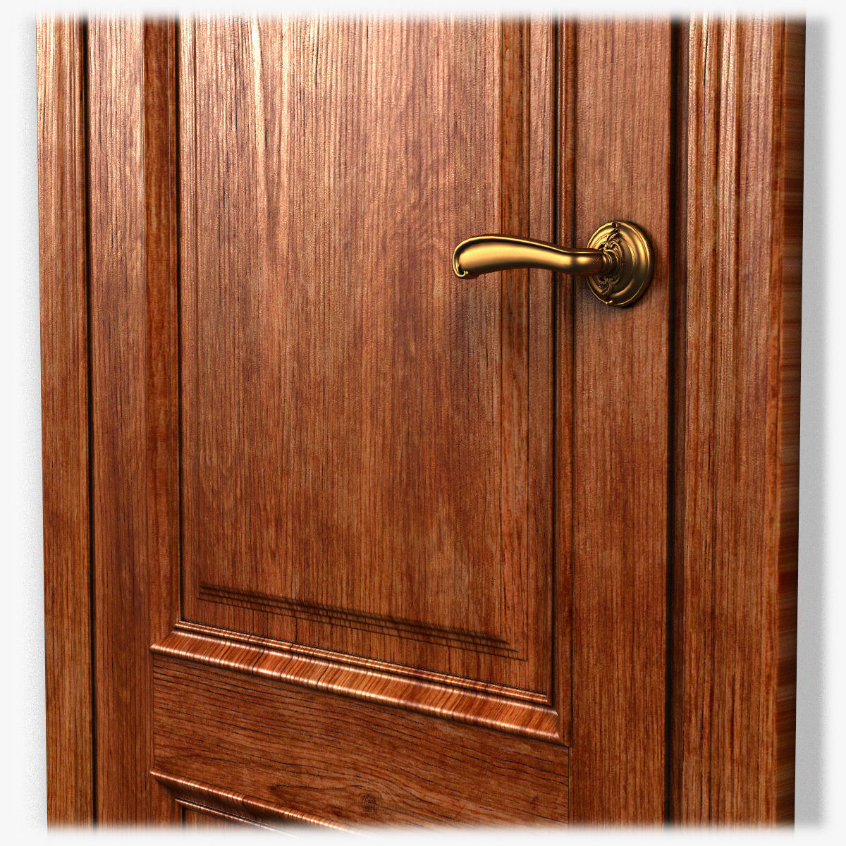 Door0035 wooden door 3D model_3